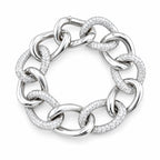 Tiffany & Co. White Gold 22.00ct Diamond Link Bangle Bracelet