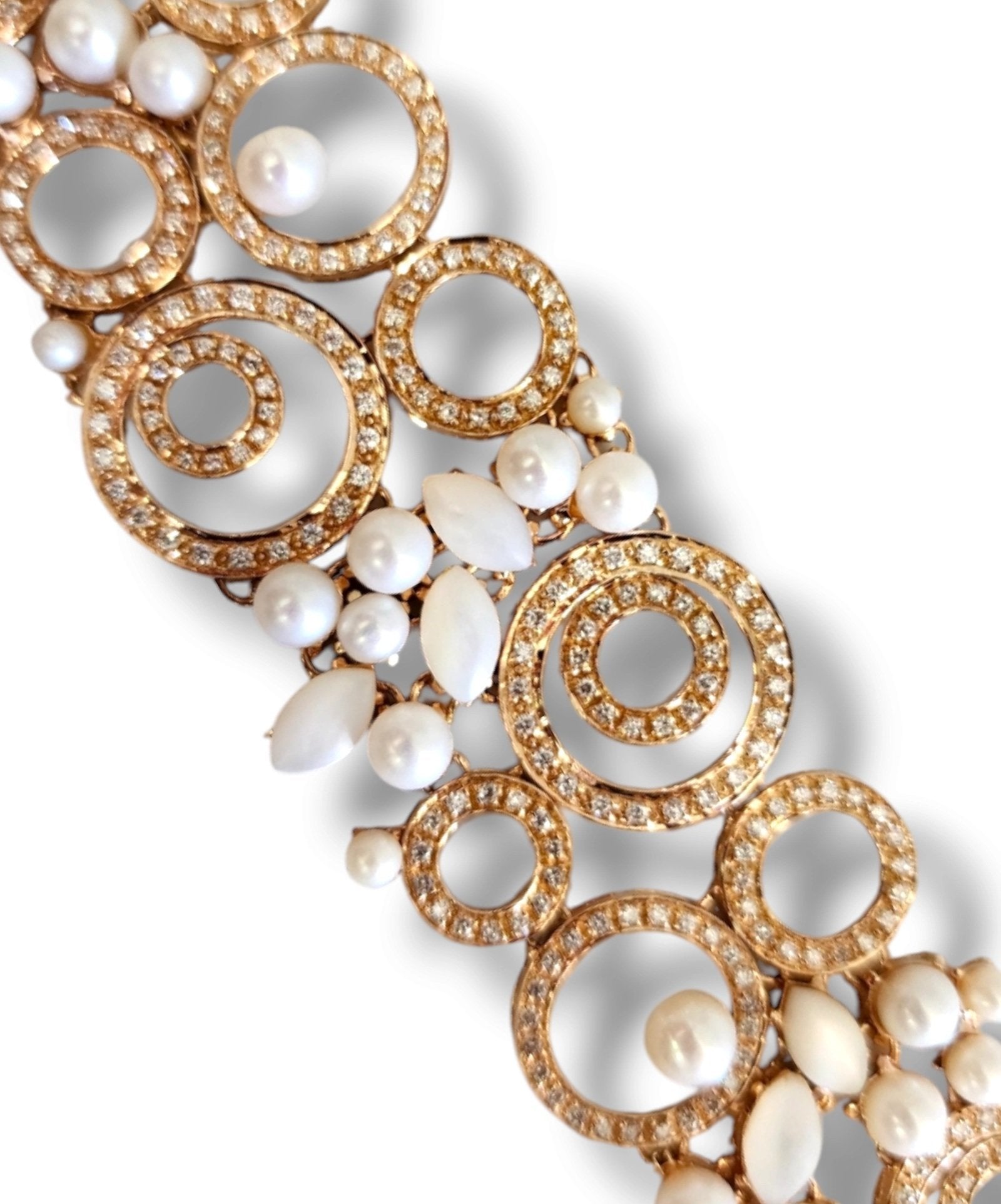 18 kt. Yellow gold, Gorgeous 18K Gold & Diamond  Bracelet 3.80  ct Diamonds -  3.80ct. tw. Diamond (Natural)