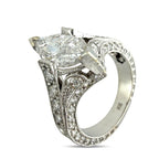 14K White Gold 5.35ct Diamond Engagement Ring