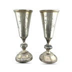 Imperial Russian 84 Zolotnik Silver Pair of Antique Cups