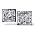 14K White Gold Diamond Earrings