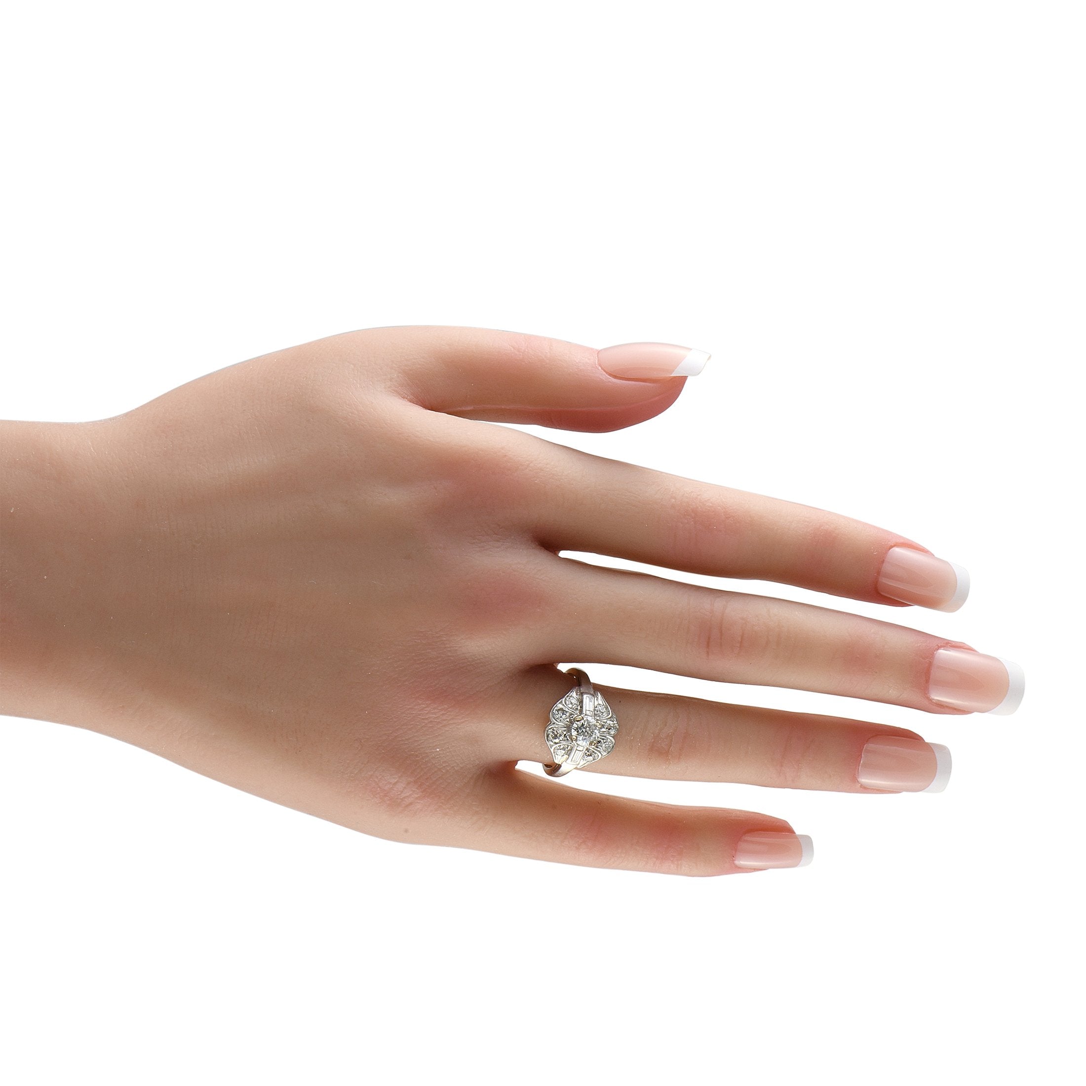 Antique Platinum 1.27ct Diamond Ring