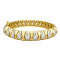 14K yellow and white gold diamond flexible link bracelet