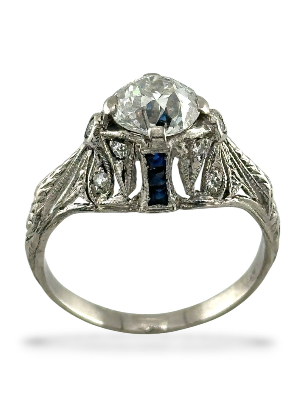 Art Deco Platinum and Diamond Ring 1.15ct