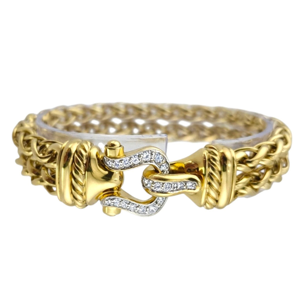 David Yurman 18K Yellow Gold 0.55ct Diamond Bracelet
