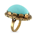 14K Rose Gold Turquoise Statement Ring