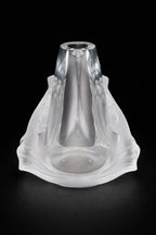 Lalique Garance Abstract Aquatic Vase in Polished and Frosted Crystal France