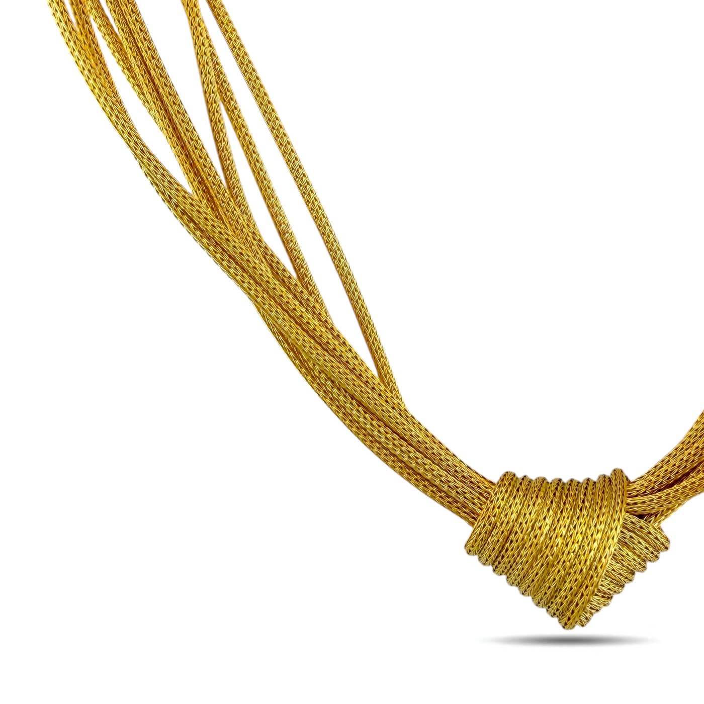 14K Yellow Gold Woven Design Necklace