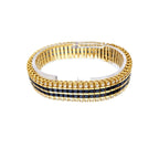 Art Deco 18K Yellow Gold 21ct Sapphire and 7.2ct Diamond Bracelet