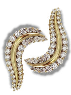 14K Yellow Gold Earring with Diamonds