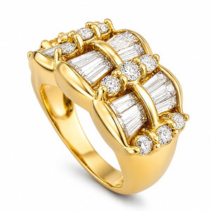 14K Yellow Gold and 1.25ct Diamond Ring