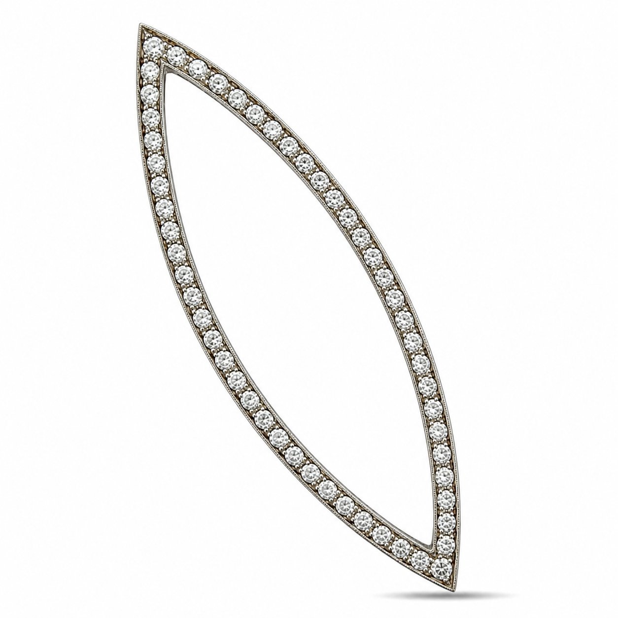 14K White Gold 0.60ct Diamond Marquise Pendan