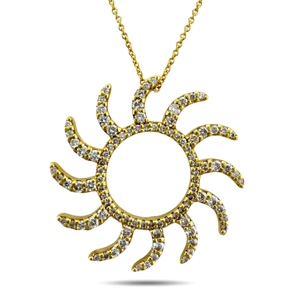 Roberto Coin 18K Yellow Gold 0.42ct Diamond Pendant Necklace