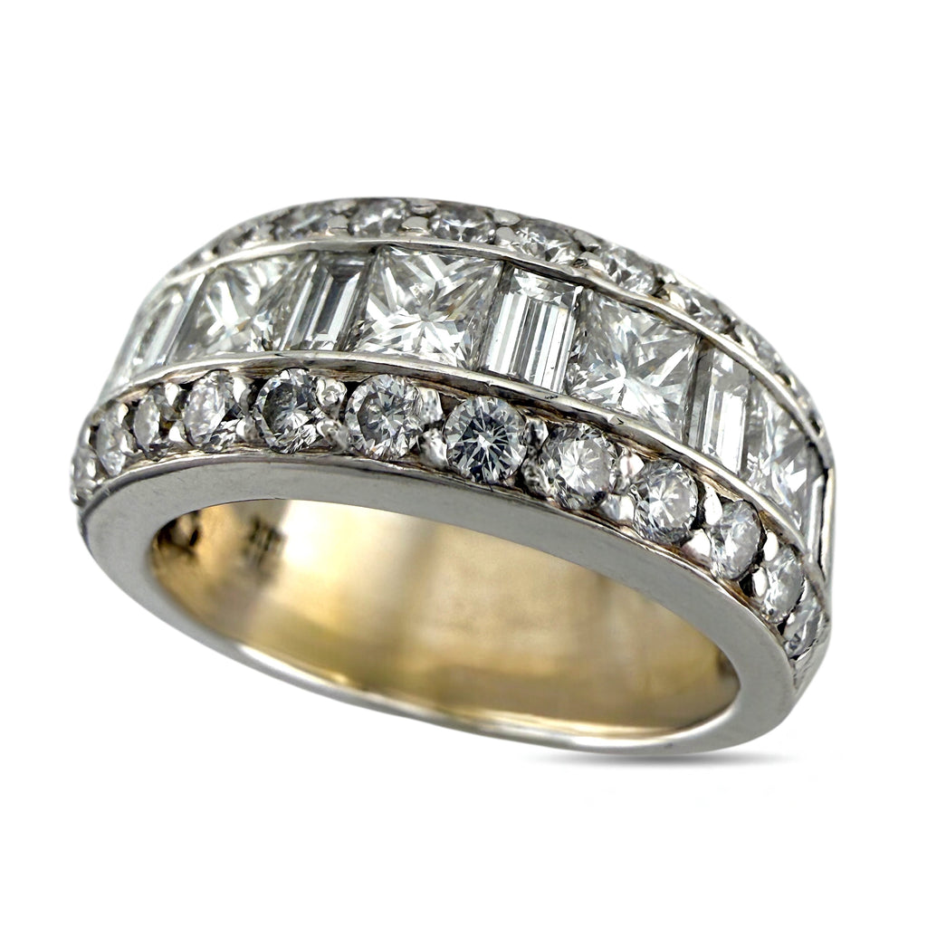 18K White Gold Multi Cut 1.7ct Diamond Ring