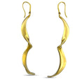 Tiffany & Co. 18K yellow gold long swirling earrings, French hook