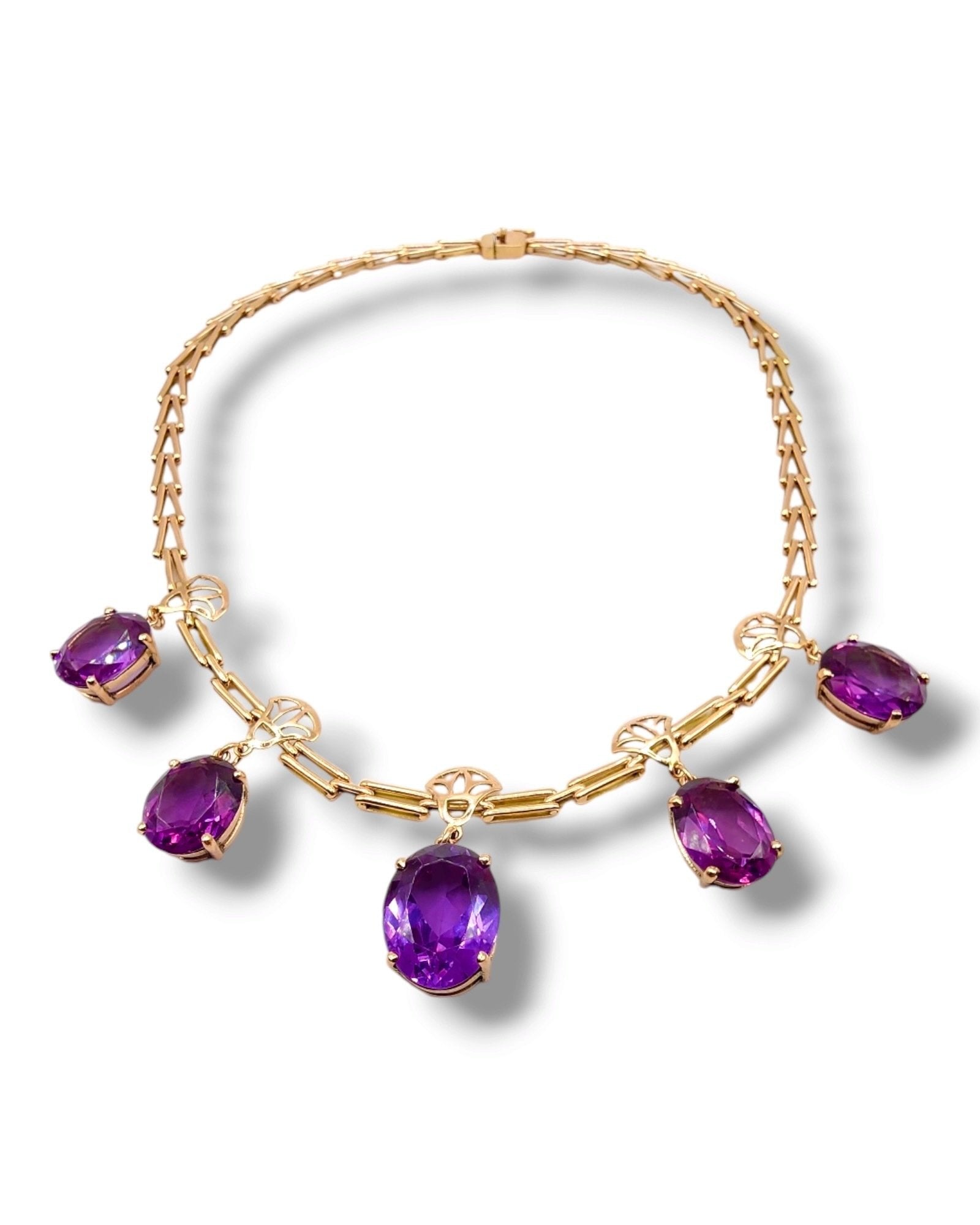 Vintage Gold and Amethyst Women's Necklace