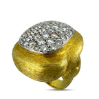 18K Yellow Gold 3.00ct Diamond Square Face Ring