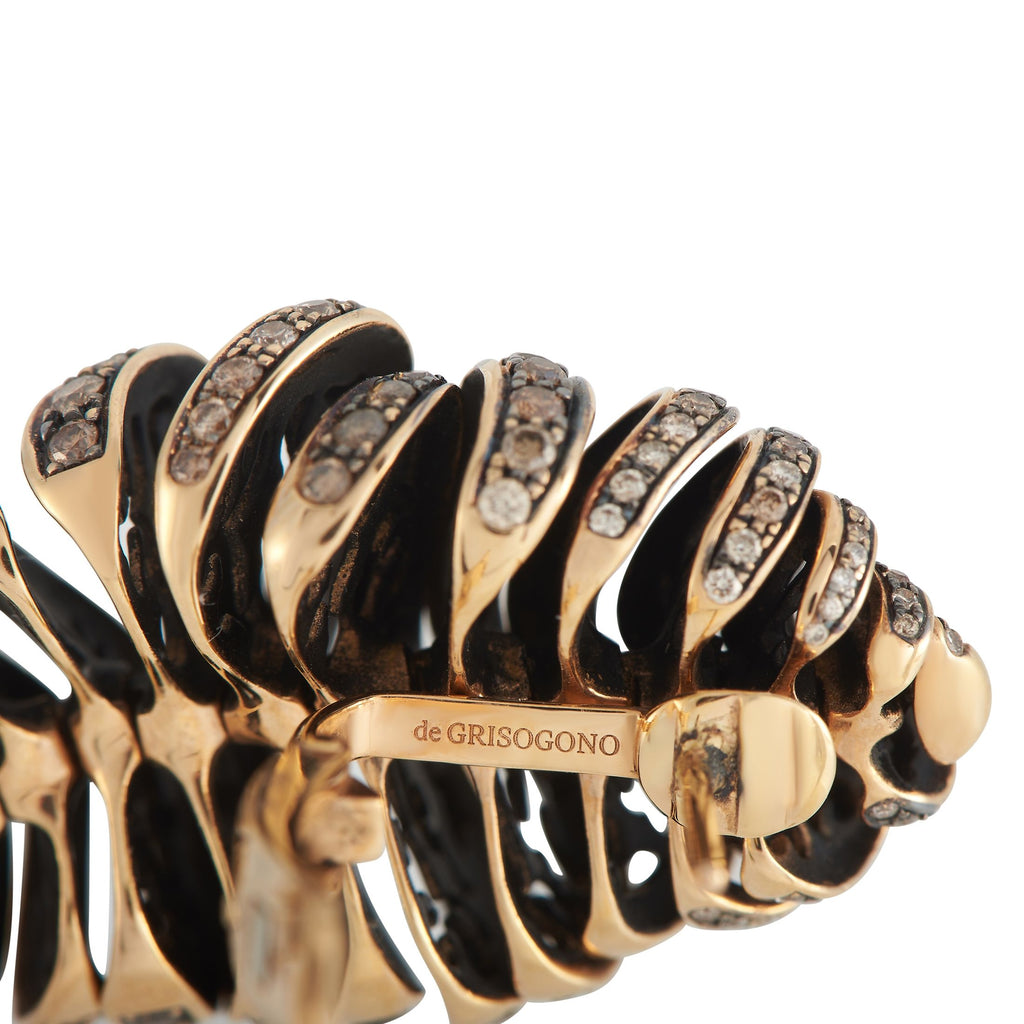 de Grisogono18K Rose Gold 7.42 ct Diamond Earrings