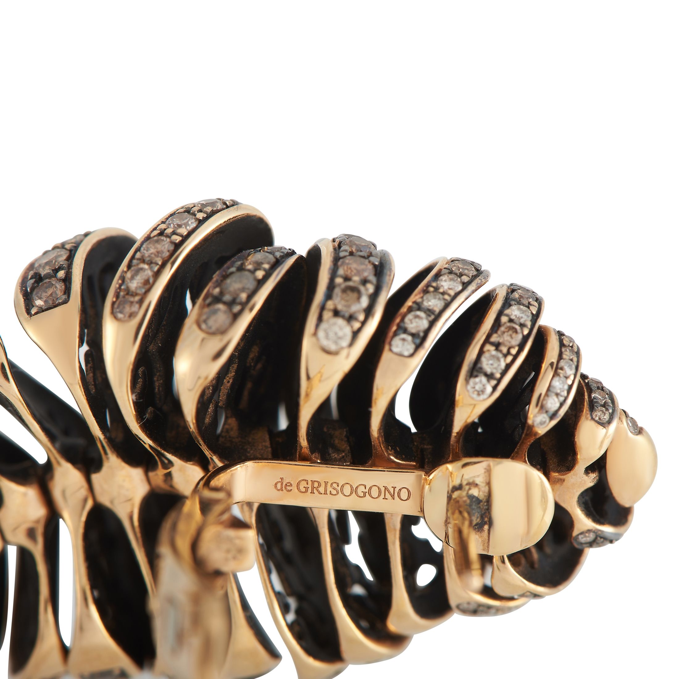 de Grisogono18K Rose Gold 7.42 ct Diamond Earrings