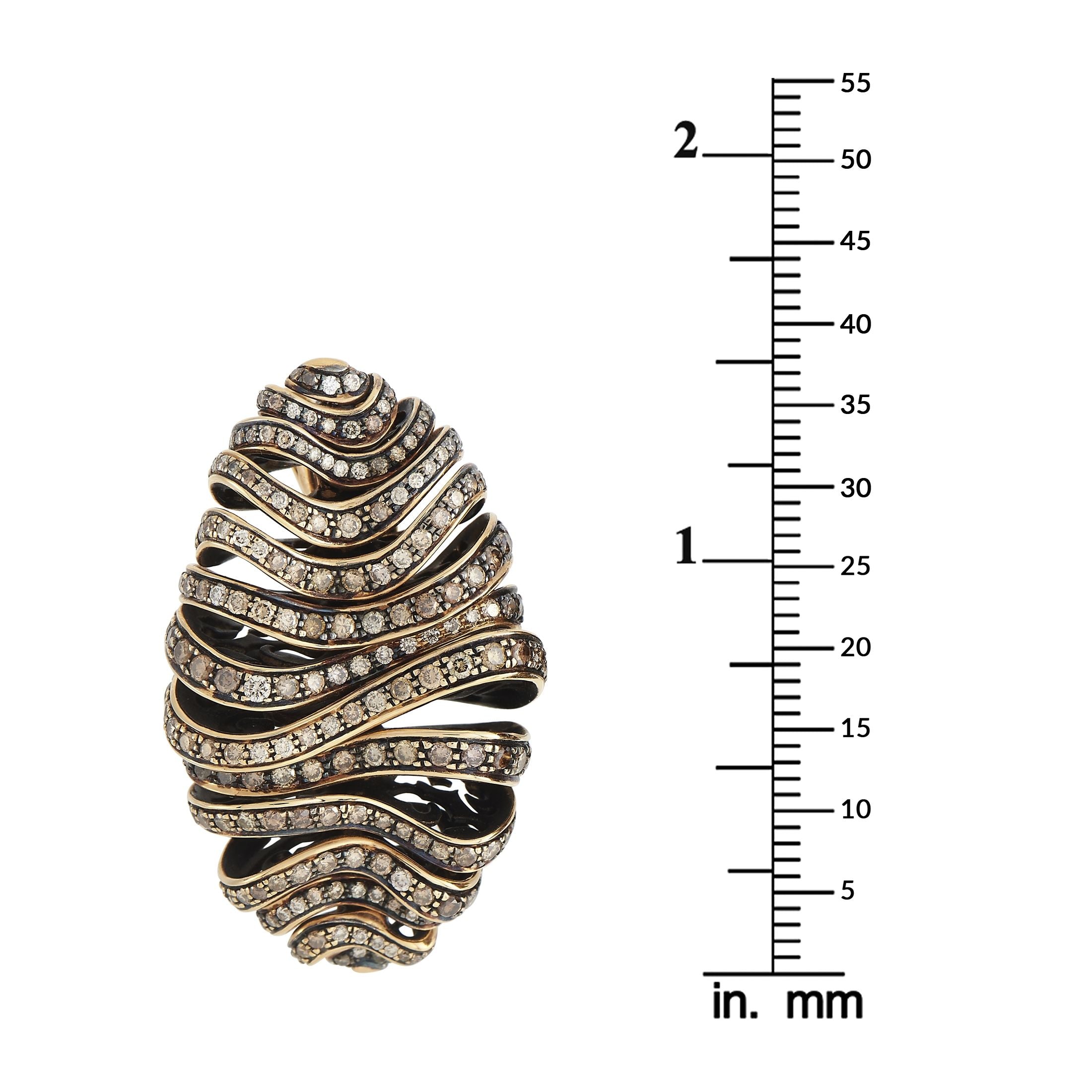 de Grisogono18K Rose Gold 7.42 ct Diamond Earrings