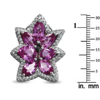 de Grisogono 18K White Gold 1.94 ct Diamond and Pink Sapphire Earrings