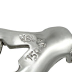 18K white gold earring clip clasp close-up with stamped mark and diamond trim