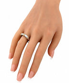 14K White and Yellow Gold Band Ring