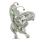 18K White Gold 1.0ct Diamond Movable Butterfly Brooch