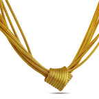 14K Yellow Gold Woven Design Necklace