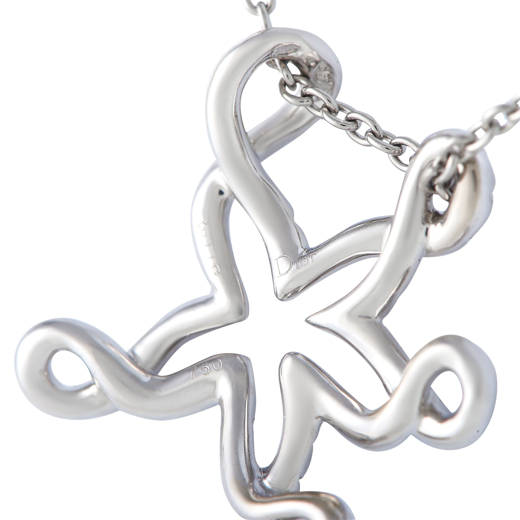 Dior18K White Gold 0.65ct Diamond Starfish Necklace