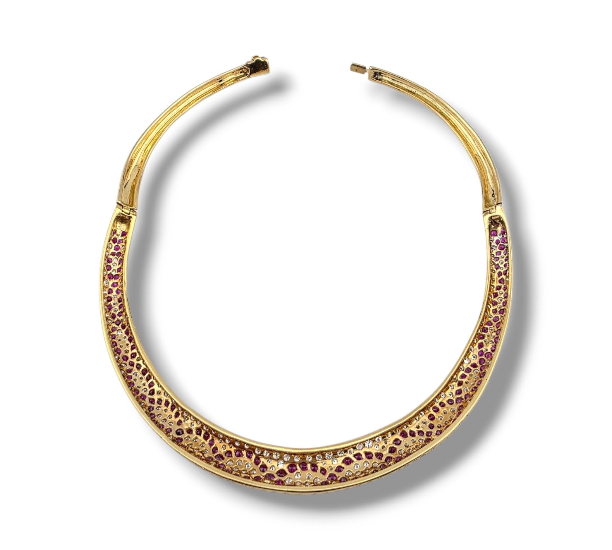 18K Gold 8.3ct Ruby and 13.5ct Diamond Necklace