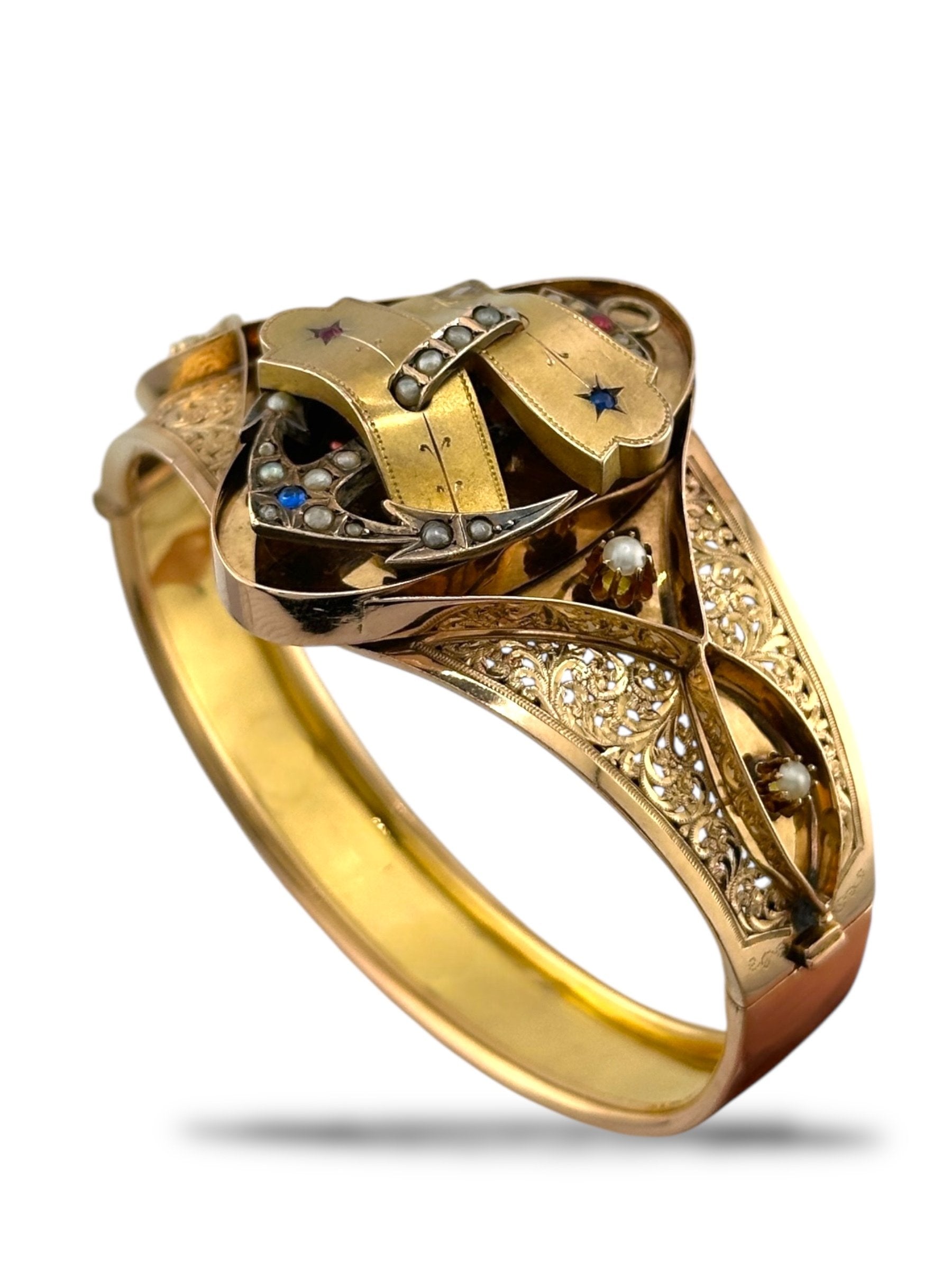 14 kt. Yellow gold, Antique Victorian 14K Gold 1880s