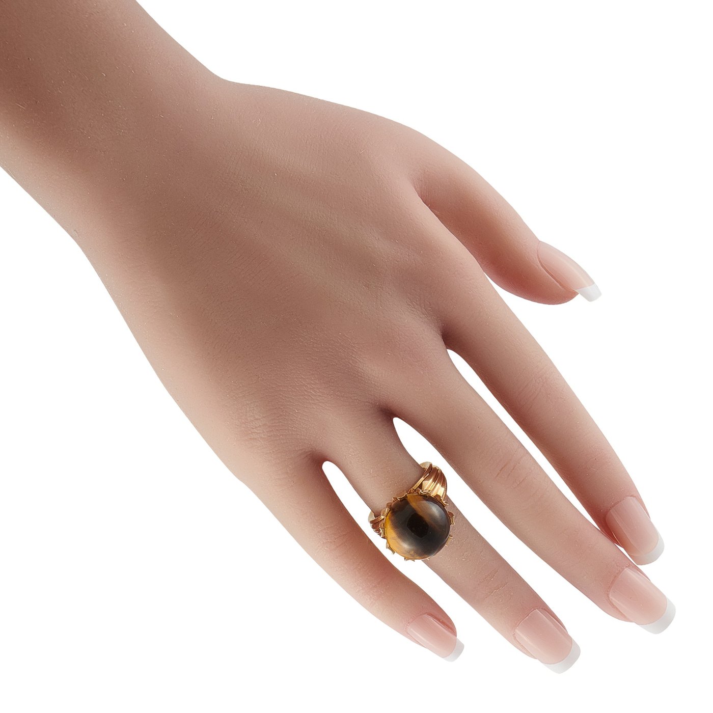 18K Yellow Gold Tiger’s Eye Ring