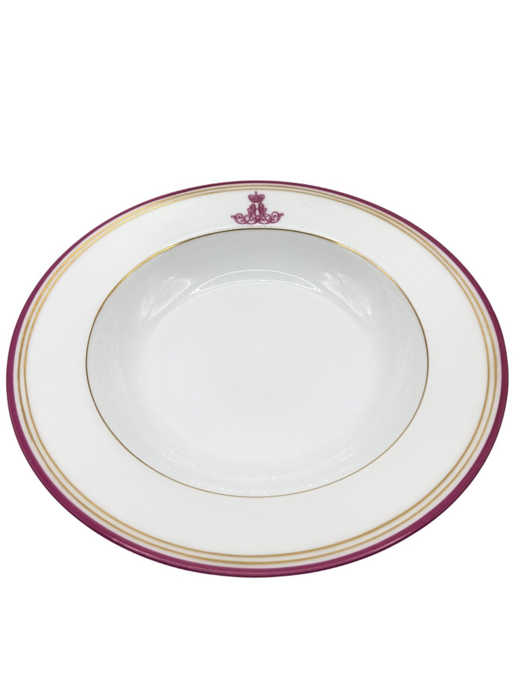 Imperial Russian Porcelain Plate from an Everyday Service for Grand Duke Alexander Alexandrovich