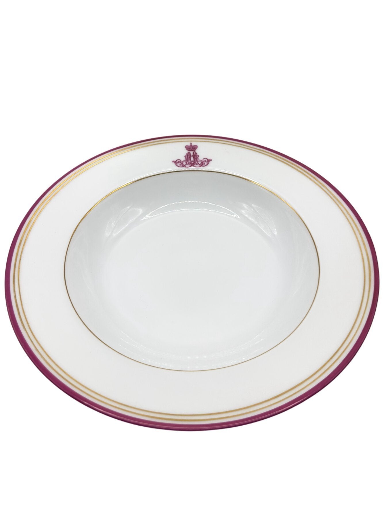Imperial Russian Porcelain Plate from an Everyday Service for Grand Duke Alexander Alexandrovich