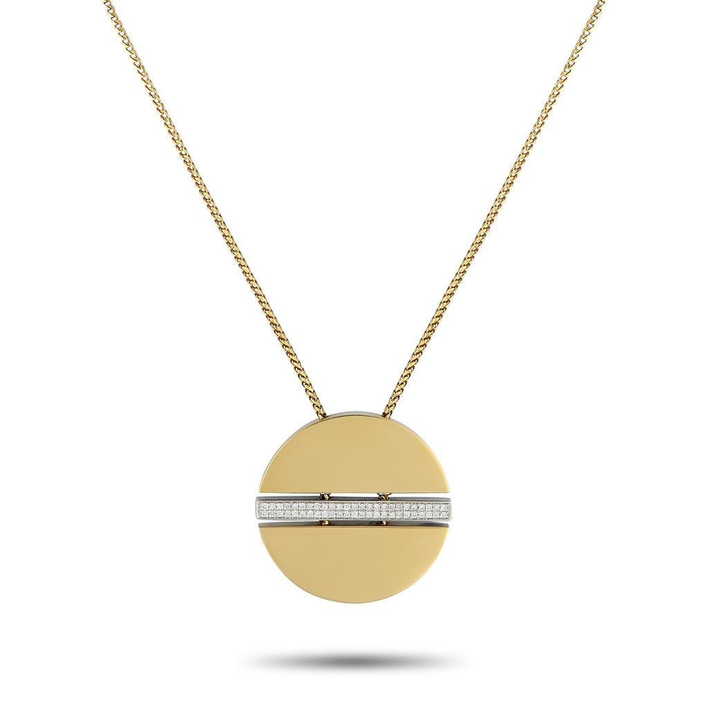 Movado 18K Yellow Gold 0.25ct Diamond Necklace