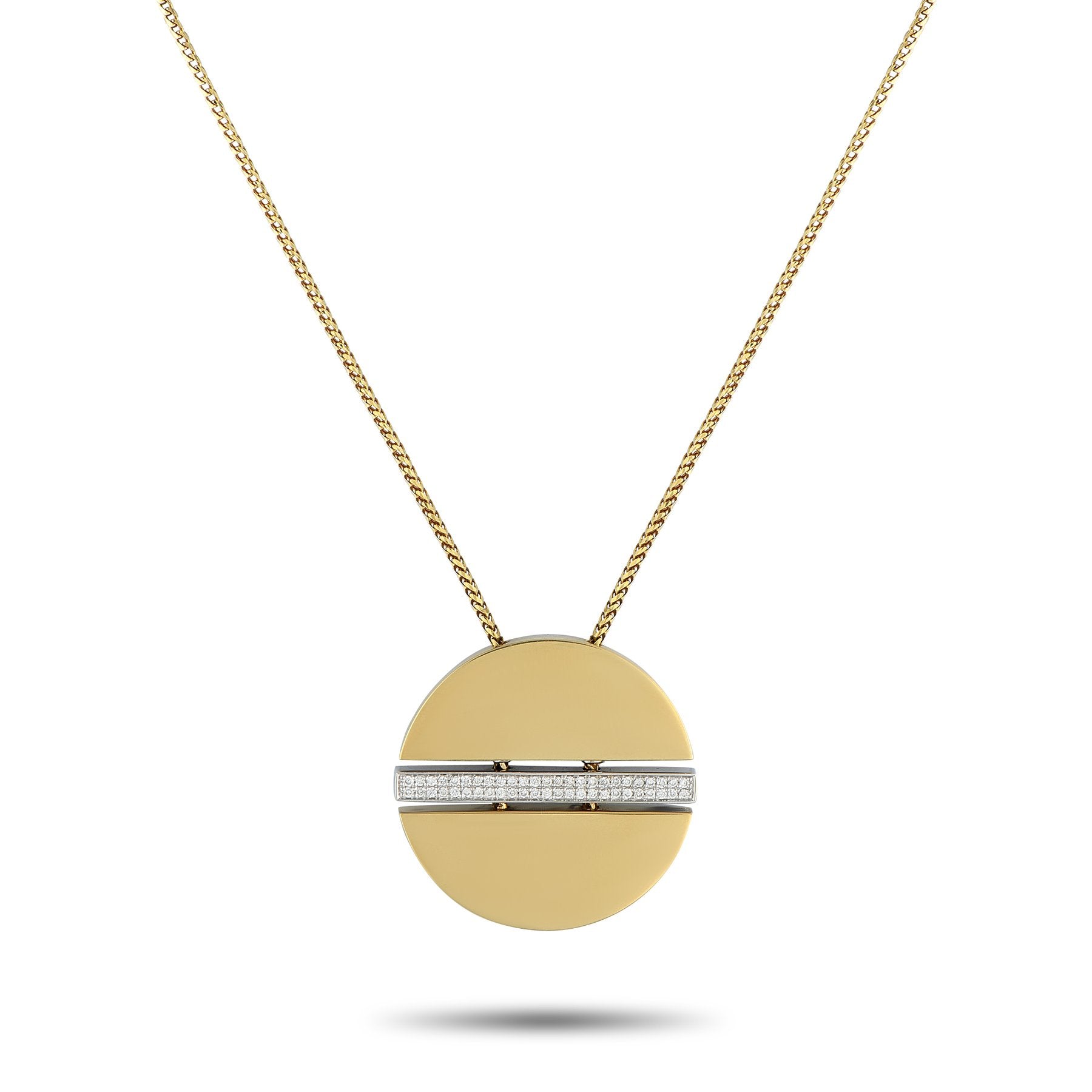 Movado 18K Yellow Gold 0.25ct Diamond Necklace