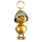 18K Yellow Gold Duck with Helmet Pendant