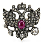 Imperial Russian Jeweled 56K Gold & Diamond Presentation Imperial Cufflinks