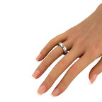 18K White Gold 0.32ct Diamond Circle Ring