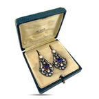 Feodor Lorie Imperial Russian 56 Rose Gold 4.00ct Diamond and 2.40ct Sapphire Dangle