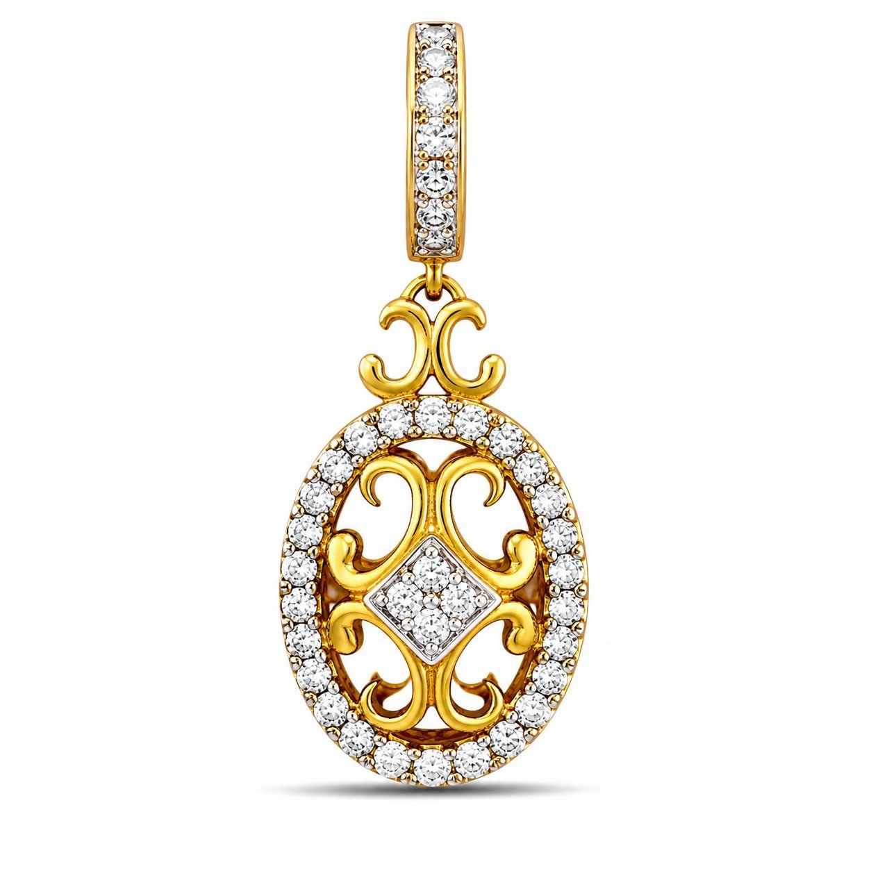 14K Yellow Gold 1.32ct Diamond Pin Earrings