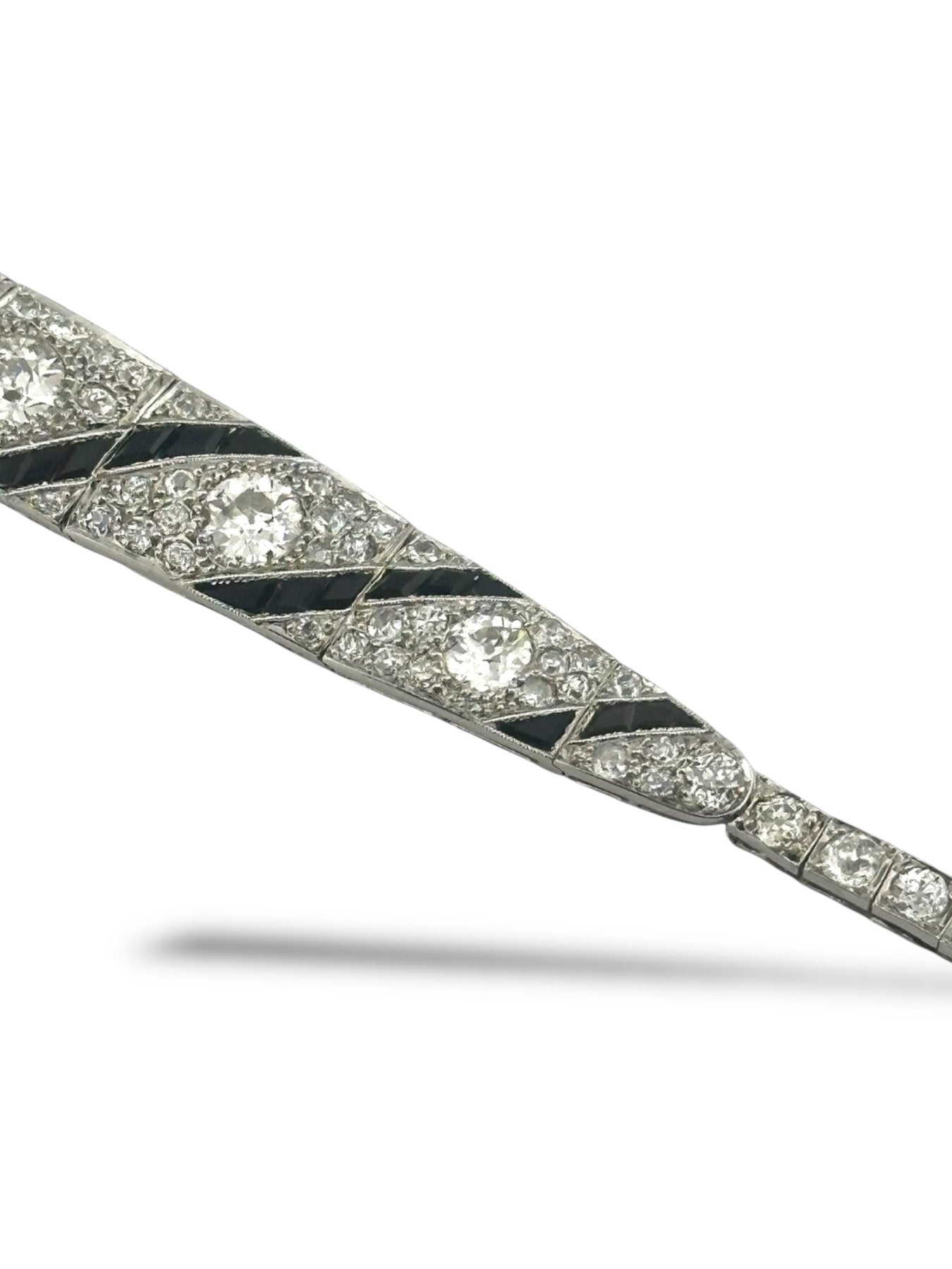 18K Gold Art Deco 6.0ctw. Diamond Bracelet