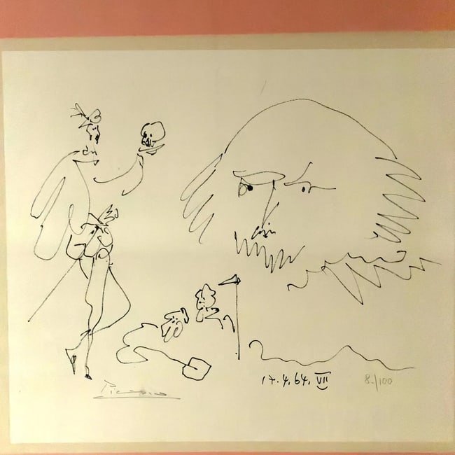 Pablo Picasso A lithograph print Limited Edition 8/100 Signed and Dated 1964