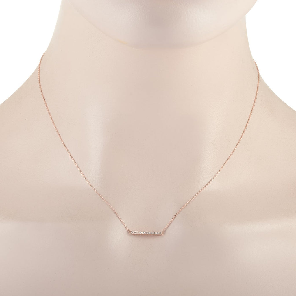 14K Rose Gold 0.10ct Diamond Necklace