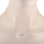 14K Rose Gold 0.10ct Diamond Necklace