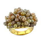 18K Yellow Gold 1.01ct Diamond and Multi Gem Cocktail Ring