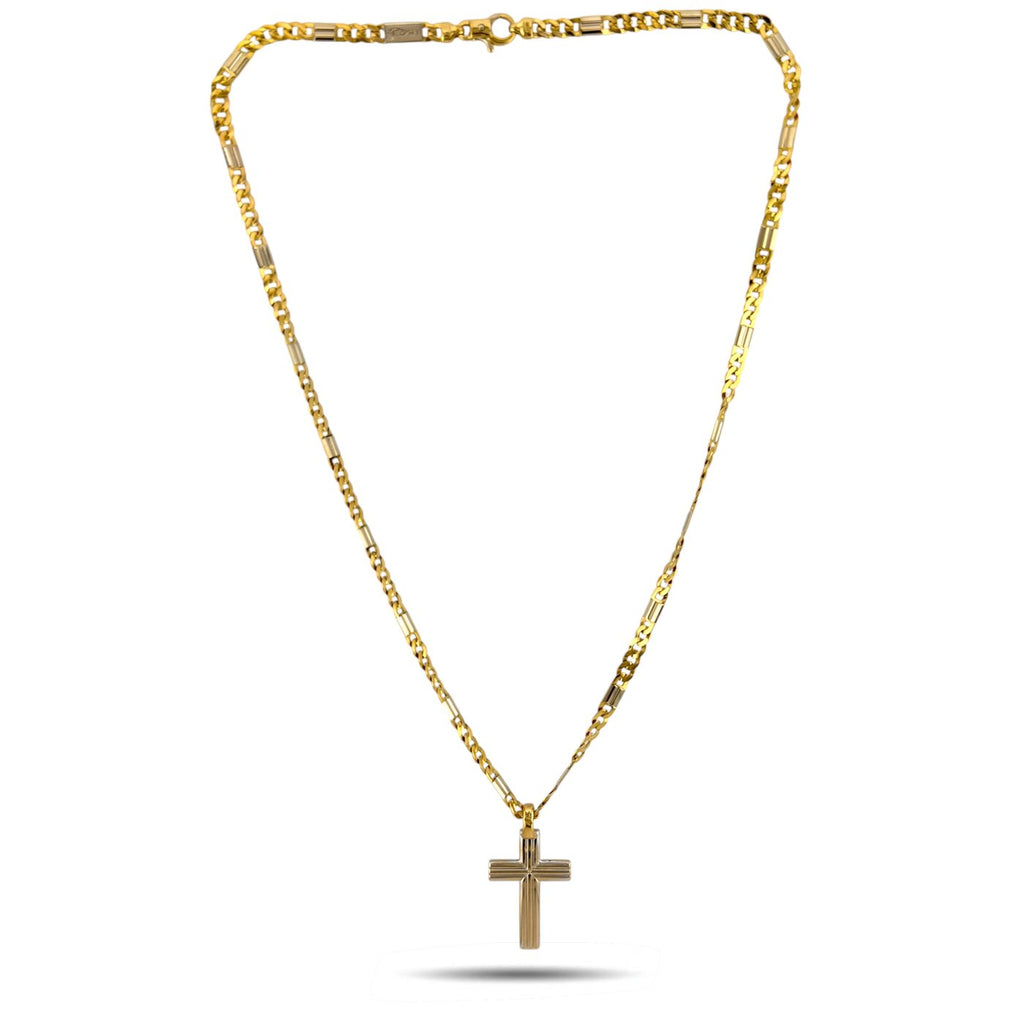 Marzi 18K Yellow and White Gold Crucifix Pendant Necklace