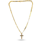 Marzi 18K Yellow and White Gold Crucifix Pendant Necklace