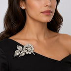 Platinum 4.38ct Diamond Flower Brooch